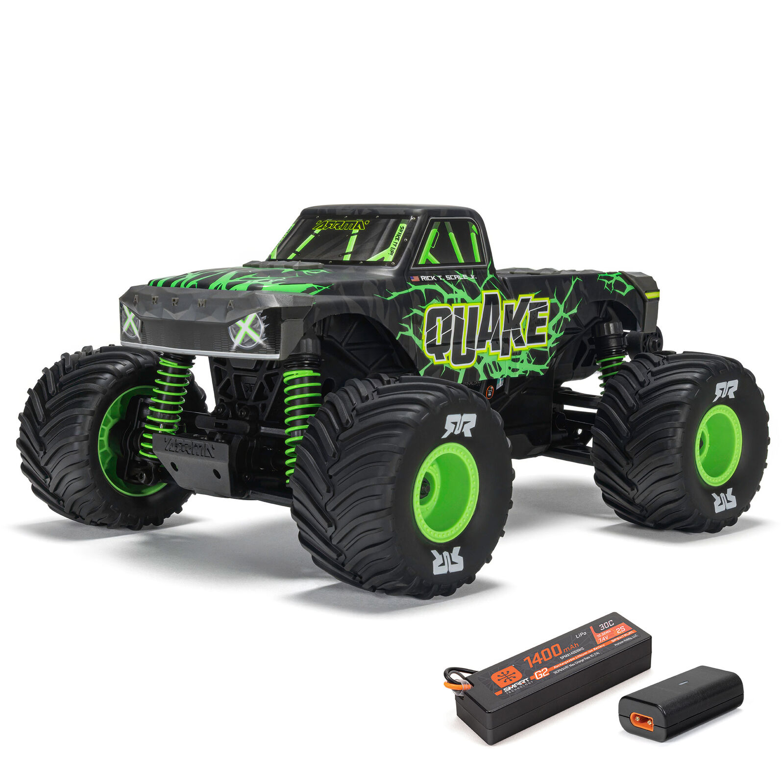1/16 QUAKE GROM 4X4 RTR Brushed Monster Truck (Battery & Charger Included), Red