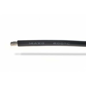 Fil silicone 14AWG (2,12mm²) noir - 1m