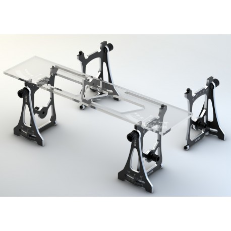 Banc de réglage noir pour "onroad" 1/10 avec sacoche de transport