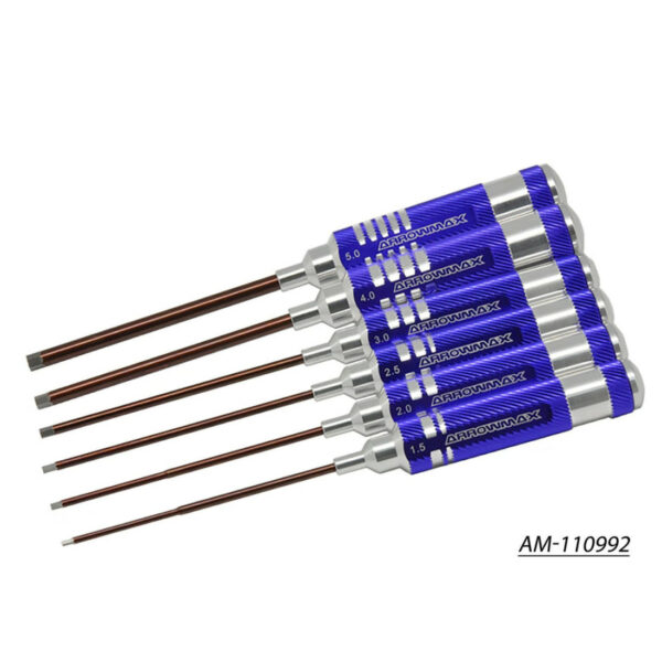 clé allen Set 1.5, 2.0, 2.5, 3.0, 4.0 & 5.0 X 120MM - 6-Teilig.