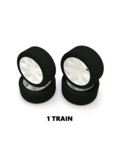 Pneu Piste 1 Trains Pneus Piste 1/10 Jantes Blanches Ffvrc -