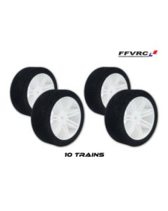 Pneu Piste 10 Trains Pneus Piste 1/10 Jantes Blanches Ffvrc