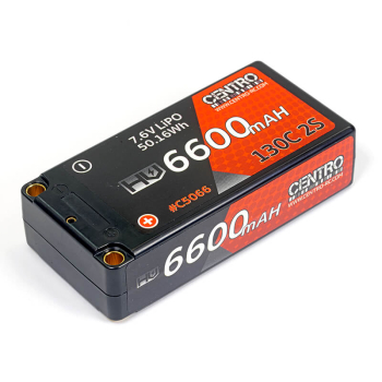 Accus Lipo Hard Case Centro Hv 2s 6600mah 7.6v 130c Batterie Lipo Shorty
