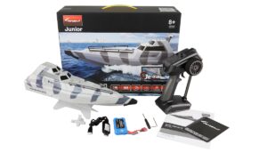 Bateau Rc Black Turbo Bateau Militaire Avec Propulsion À Jet 420mm