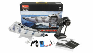 Bateau Rc Black Turbo Bateau Militaire Avec Propulsion À Jet 420mm