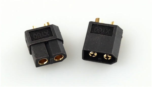Connectique Xt60 Fiche Et Prise Noir 1 Paire