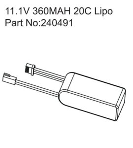 Accus Lipo Soft Case 11.1v 360mah 20c Lipo