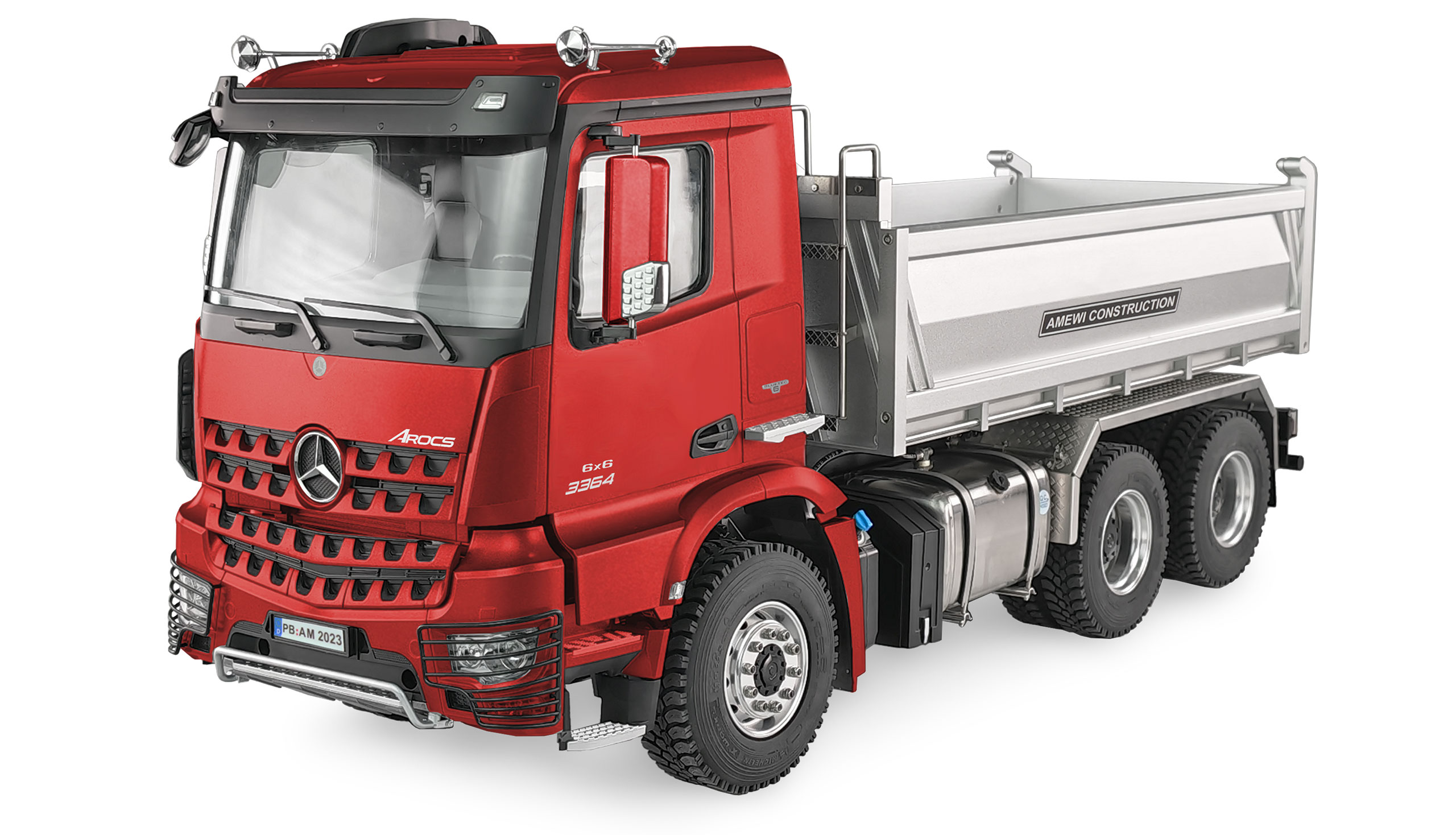 MERCEDES-BENZ AROCS HYDRAULIQUE CUIPPER PRO 6X6 1:14 RTR ROUGE